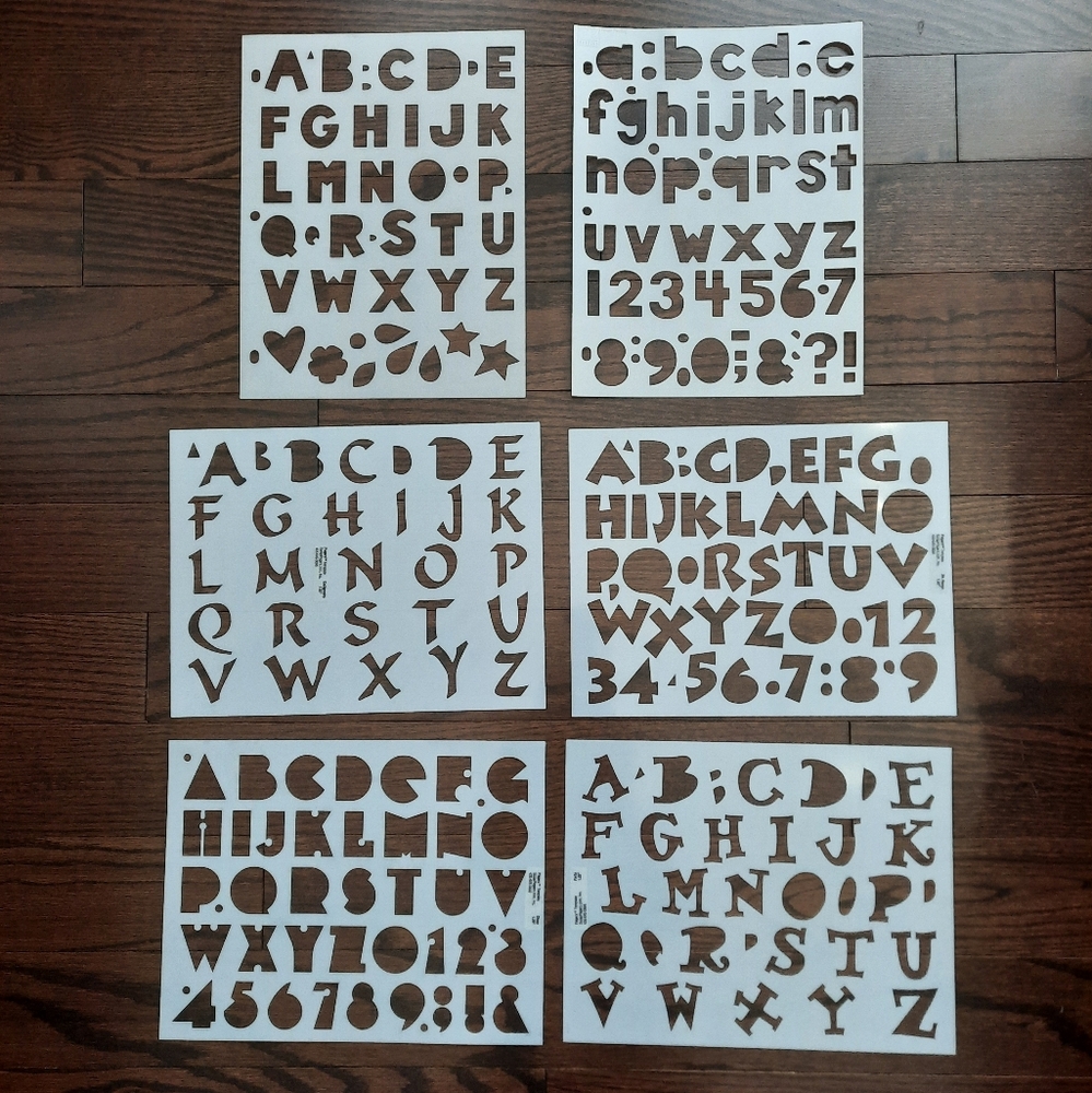Stencil Set: Alphabet, Numbers, and Shapes - Picture 2 of 16